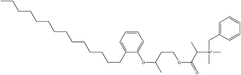 N,N-Dimethyl-N-benzyl-N-[1-[[3-(2-tetradecylphenyloxy)butyl]oxycarbonyl]ethyl]aminium Struktur