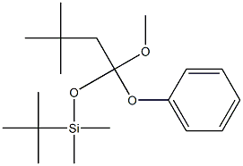 3,3-Dimethyl-1-methoxy-1-phenoxy-1-[dimethyl(1,1-dimethylethyl)silyloxy]butane Struktur