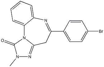 2,4-Dihydro-2-methyl-5-(4-bromophenyl)-1H-[1,2,4]triazolo[4,3-a][1,5]benzodiazepin-1-one Struktur