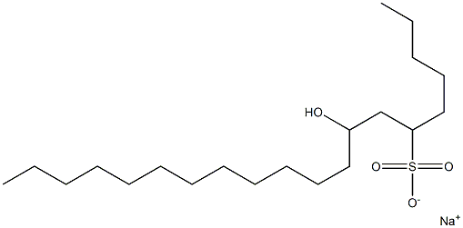 8-Hydroxyicosane-6-sulfonic acid sodium salt Struktur