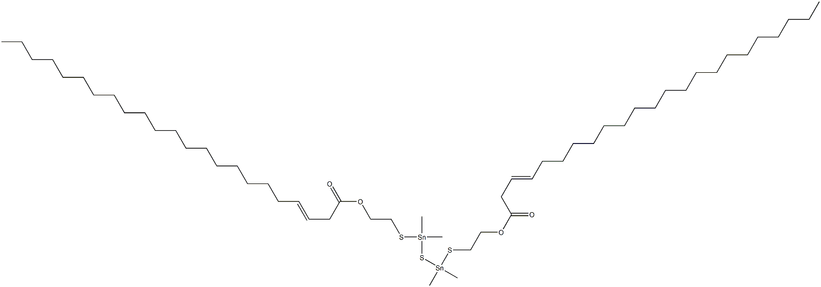 Bis[dimethyl[[2-(2-docosenylcarbonyloxy)ethyl]thio]stannyl] sulfide Struktur