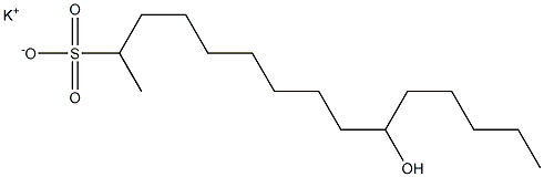 10-Hydroxypentadecane-2-sulfonic acid potassium salt Struktur