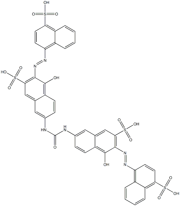 7,7'-(Carbonylbisimino)bis[4-hydroxy-3-(4-sulfo-1-naphthalenylazo)-2-naphthalenesulfonic acid] Struktur