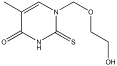 1,2-Dihydro-1-(2-hydroxyethoxymethyl)-5-methyl-2-thioxopyrimidin-4(3H)-one Struktur