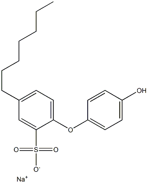 4'-Hydroxy-4-heptyl[oxybisbenzene]-2-sulfonic acid sodium salt Struktur