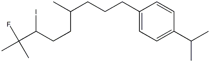 2-Fluoro-2,6-dimethyl-3-iodo-9-(4-isopropylphenyl)nonane Struktur