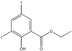 3,5-Diiodosalicylic acid ethyl ester Struktur