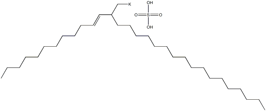 Sulfuric acid 2-(1-dodecenyl)nonadecyl=potassium ester salt Struktur