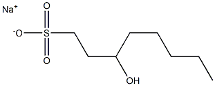 3-Hydroxyoctane-1-sulfonic acid sodium salt Struktur