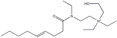 2-[N-Ethyl-N-(4-nonenoyl)amino]-N,N-diethyl-N-(2-hydroxyethyl)ethanaminium Struktur