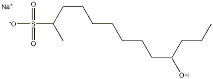 10-Hydroxytridecane-2-sulfonic acid sodium salt Struktur