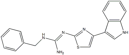 1-Benzyl-2-[4-(1H-indole-3-yl)-2-thiazolyl]guanidine Struktur