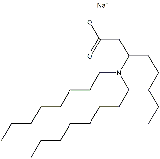 3-(Dioctylamino)octanoic acid sodium salt Struktur