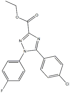 1-(4-Fluorophenyl)-5-(4-chlorophenyl)-1H-1,2,4-triazole-3-carboxylic acid ethyl ester Struktur