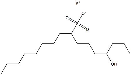 4-Hydroxyhexadecane-8-sulfonic acid potassium salt Struktur