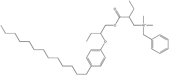 N,N-Dimethyl-N-benzyl-N-[2-[[2-(4-tridecylphenyloxy)butyl]oxycarbonyl]butyl]aminium Struktur