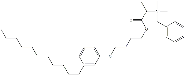 N,N-Dimethyl-N-benzyl-N-[1-[[4-(3-undecylphenyloxy)butyl]oxycarbonyl]ethyl]aminium Struktur