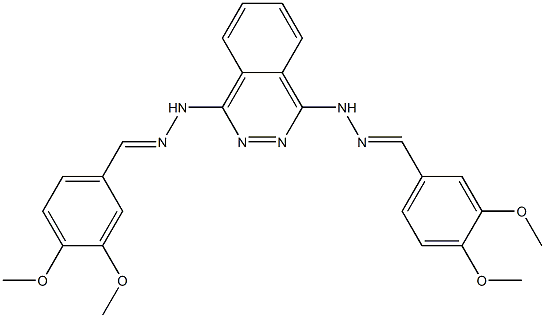 1,4-Bis[2-(3,4-dimethoxybenzylidene)hydrazino]phthalazine Struktur