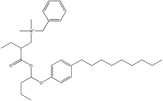 N,N-Dimethyl-N-benzyl-N-[2-[[1-(4-nonylphenyloxy)butyl]oxycarbonyl]butyl]aminium Struktur