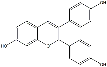 2-[4-Hydroxyphenyl]-3-(4-hydroxyphenyl)-2H-1-benzopyran-7-ol Struktur