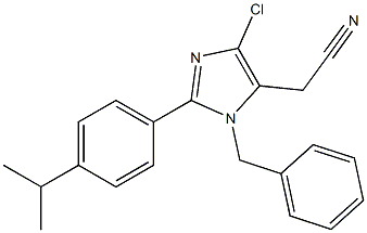 1-Benzyl-2-(4-isopropylphenyl)-4-chloro-1H-imidazole-5-acetonitrile Struktur