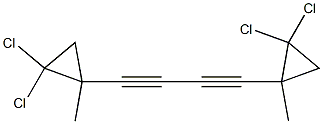 1,4-Bis(2,2-dichloro-1-methylcyclopropan-1-yl)butane-1,3-diyne Struktur