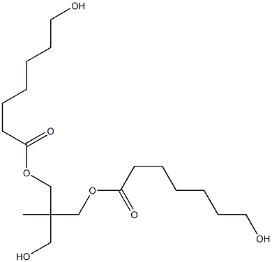 Bis(7-hydroxyheptanoic acid)2-(hydroxymethyl)-2-methyl-1,3-propanediyl ester Struktur