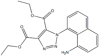 1-(8-Amino-1-naphtyl)-1H-1,2,3-triazole-4,5-dicarboxylic acid diethyl ester Struktur