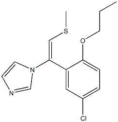 1-[(E)-2-Methylthio-1-(5-chloro-2-propoxyphenyl)ethenyl]-1H-imidazole Struktur