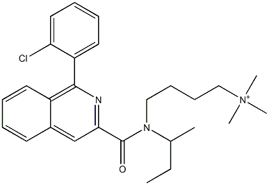 4-[[[1-(2-Chlorophenyl)isoquinolin-3-yl]carbonyl](1-methylpropyl)amino]butyltrimethylaminium Struktur