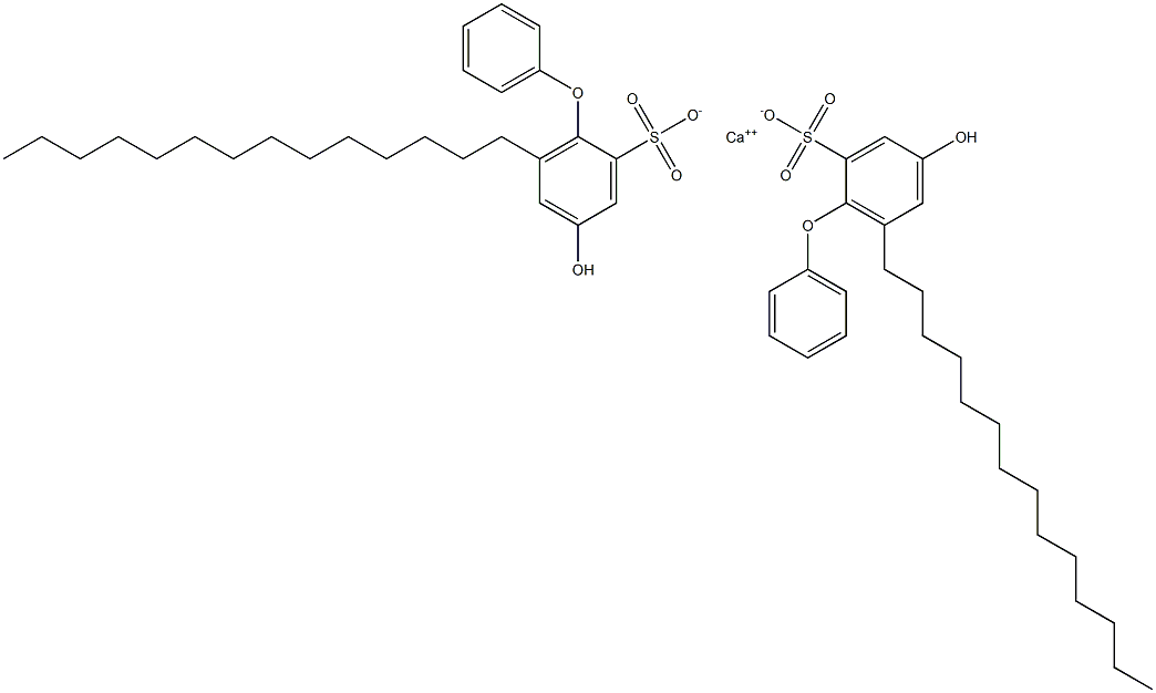 Bis(4-hydroxy-6-tetradecyl[oxybisbenzene]-2-sulfonic acid)calcium salt Struktur