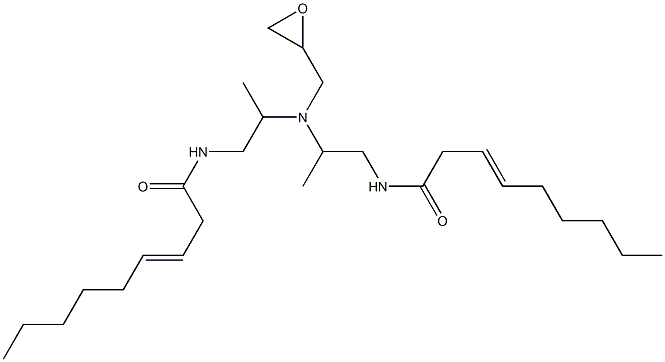 N,N'-[(Oxiran-2-ylmethylimino)bis(2-methyl-2,1-ethanediyl)]bis(3-nonenamide) Struktur