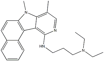 11-(3-Diethylaminopropylamino)-7,8-dimethyl-7H-benzo[e]pyrido[4,3-b]indole Struktur