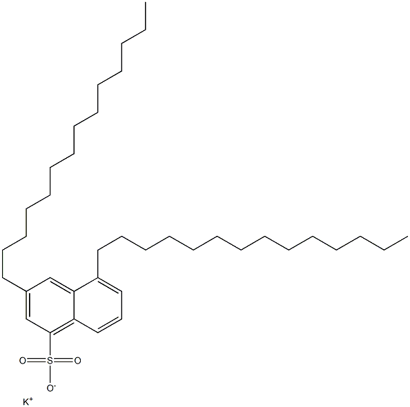 3,5-Ditetradecyl-1-naphthalenesulfonic acid potassium salt Struktur