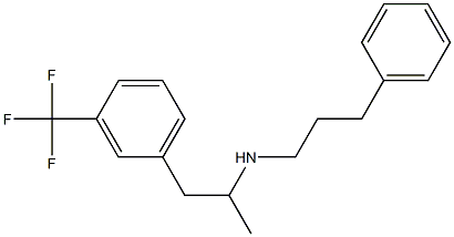 N-[1-Methyl-2-(3-trifluoromethylphenyl)ethyl]-3-phenylpropan-1-amine Struktur