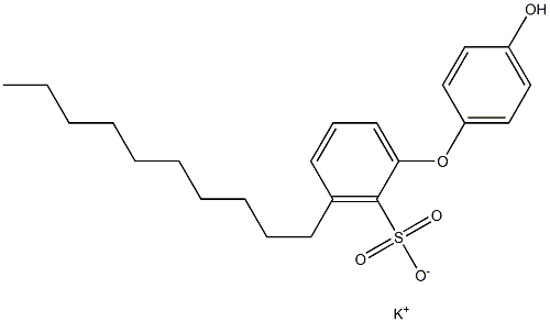 4'-Hydroxy-3-decyl[oxybisbenzene]-2-sulfonic acid potassium salt Struktur