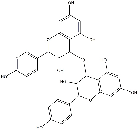 2,2'-Bis(4-hydroxyphenyl)(4,4'-oxybischroman)-3,3',5,5',7,7'-hexol Struktur