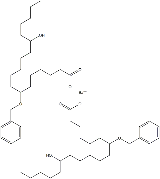 Bis(7-benzyloxy-13-hydroxystearic acid)barium salt Struktur