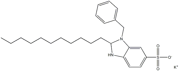 1-Benzyl-2,3-dihydro-2-undecyl-1H-benzimidazole-6-sulfonic acid potassium salt Struktur