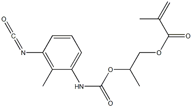 Methacrylic acid 2-[(3-isocyanato-2-methylphenyl)carbamoyloxy]propyl ester Struktur