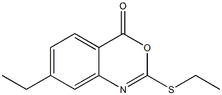 2-Ethylthio-7-ethyl-4H-3,1-benzoxazin-4-one Struktur