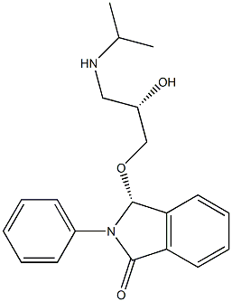 (3R)-2,3-Dihydro-3-[(2S)-2-hydroxy-3-(isopropylamino)propoxy]-2-phenyl-1H-isoindol-1-one Struktur