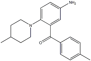 5-Amino-4'-methyl-2-(4-methyl-1-piperidinyl)benzophenone Struktur