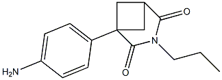 1-(4-Aminophenyl)-3-propyl-3-azabicyclo[3.1.1]heptane-2,4-dione Struktur