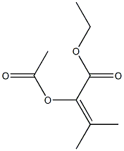 2-Acetyloxy-3-methyl-2-butenoic acid ethyl ester Struktur