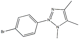 1,4,5-Trimethyl-2-(p-bromophenyl)-1H-1,2,3-triazol-2-ium Struktur