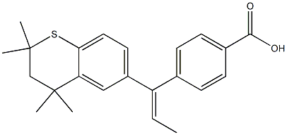 4-[(E)-1-[(3,4-Dihydro-2,2,4,4-tetramethyl-2H-1-benzothiopyran)-6-yl]-1-propenyl]benzoic acid Struktur