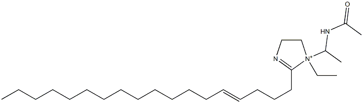 1-[1-(Acetylamino)ethyl]-1-ethyl-2-(4-octadecenyl)-2-imidazoline-1-ium Struktur