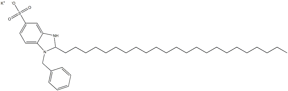 1-Benzyl-2,3-dihydro-2-tricosyl-1H-benzimidazole-5-sulfonic acid potassium salt Struktur