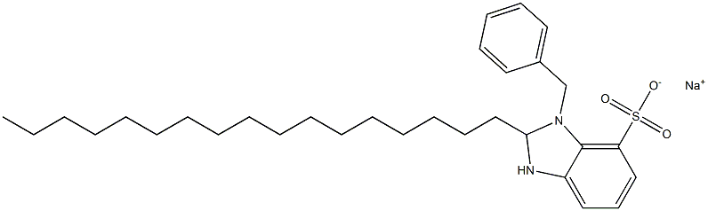 1-Benzyl-2,3-dihydro-2-heptadecyl-1H-benzimidazole-7-sulfonic acid sodium salt Struktur